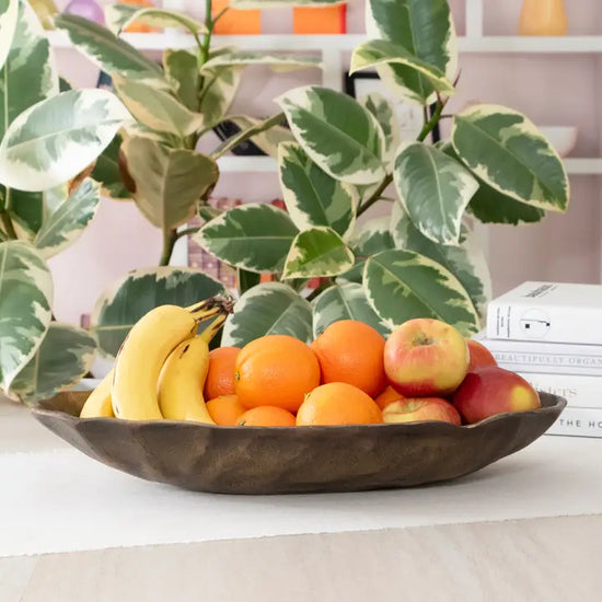 Small Bronze Oval Bowl