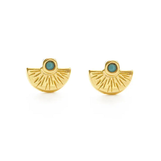 Turquoise Sunset Stud Earrings
