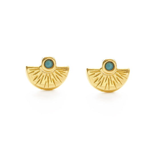 Turquoise Sunset Stud Earrings
