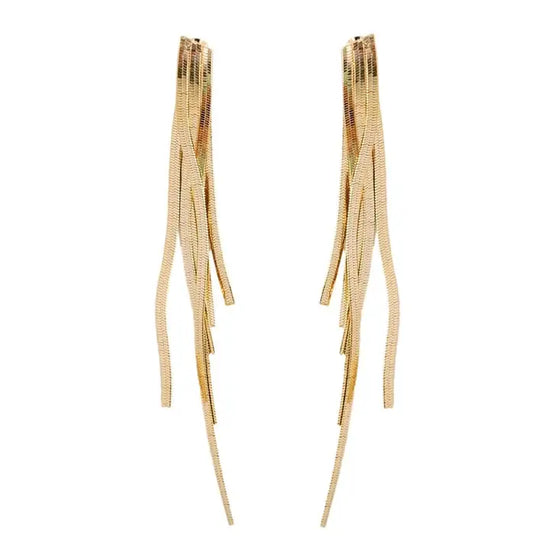 Skinny Gold Cascading Earrings