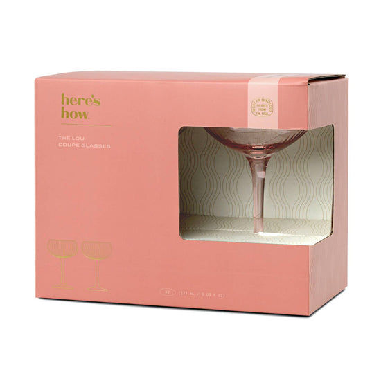 S/2 Blush Lou Coupe Glasses