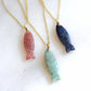 Lapis Gemstone Fish Necklace
