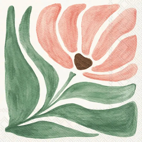Modern Peach Petals Cocktail Napkins
