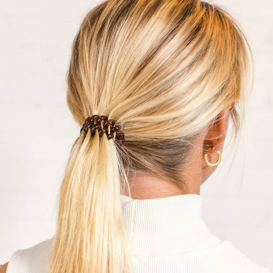 S/3 Tortoise Hair Ties - Spiral Hair Coils