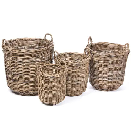 Round Rattan Storage Basket