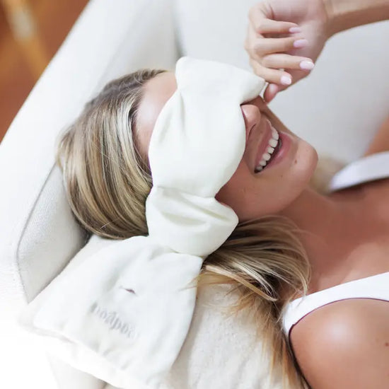 Cream Weighted Sleep Mask