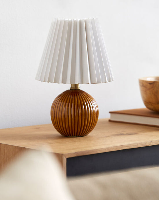 Ferez Dark Brown Ceramic Lamp