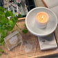Set of Four Lucite Square Coasters w/ Custom Monogram