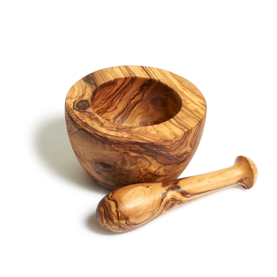 Classic Olive Wood Mortar & Pestle