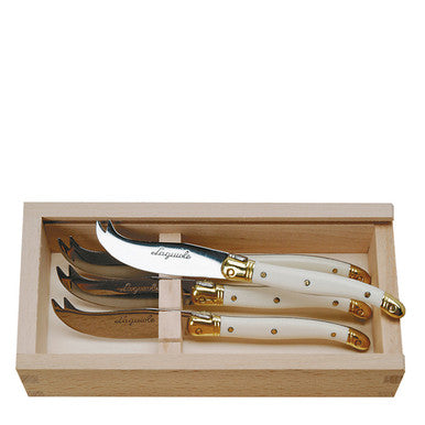 4pc Cheese Knives with Ivory Handles