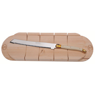 Ivory Bread Knife with Baguette Board