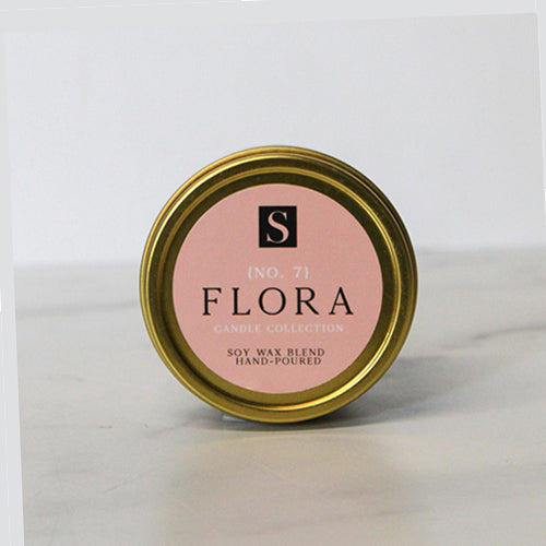 Flora Gold Tin Candle