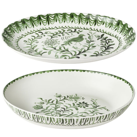 Green Sicily Oval Serving Platter