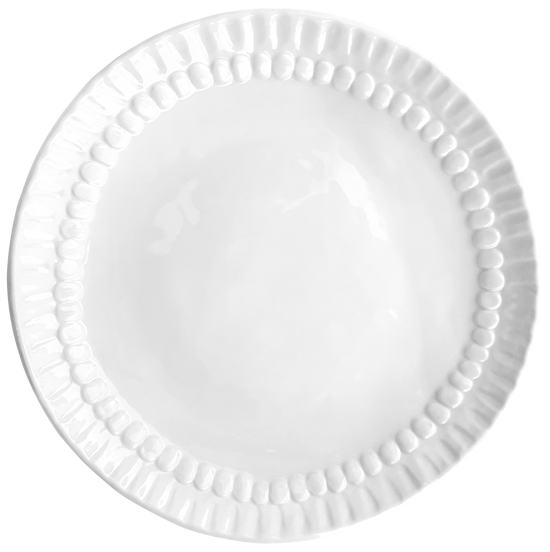 White Dottie Dinner Plate