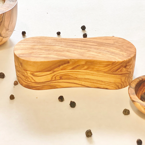 Olive Wood Salt & Pepper Keeper