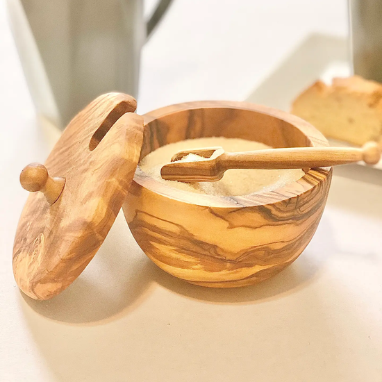 Olive Wood Sugar Bowl