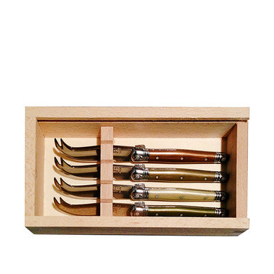 4pc Mini Mineral Color Cheese Knives