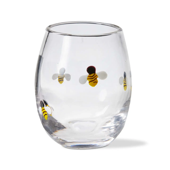 Bee Stemless Wine Glass