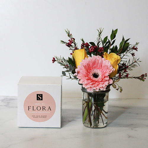 Flower Gift Box + Signature Flora Candle