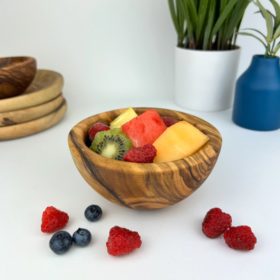 Small Olive Wood Snack Bowl