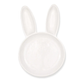 13" White Bunny Dish