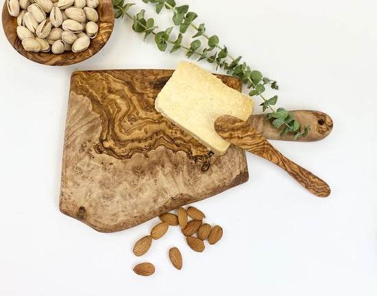 Rustic Olive Wood Cheese Board