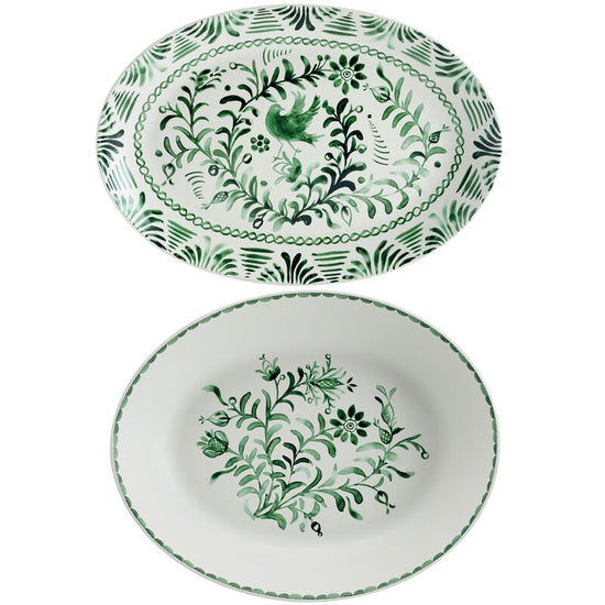 Green Sicily Oval Serving Platter