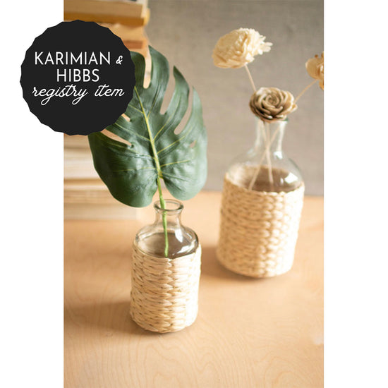 *REGISTRY ITEM: Small Seagrass Wrapped Vase*