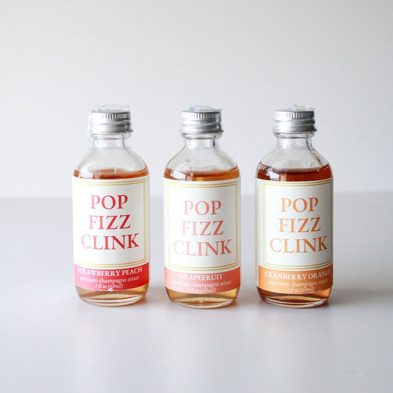 S/3 Pop Fizz Clink Champagne Mixer Gift Set