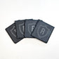 Set of Four Slate Coasters with Single Letter Monogram