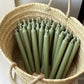 Moss Green Kiri Dripless Taper Candle