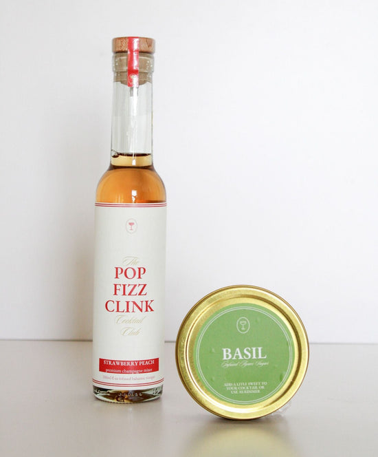 Strawberry Peach Champagne Mixer