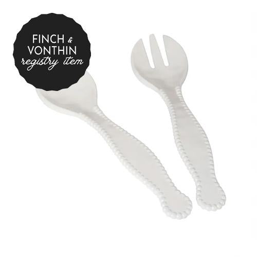*REGISTRY ITEM: Perlette Cream Melamine Salad Servers*