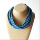 Cobalt Slub 8-Strand Necklace
