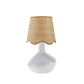 Aviara White Rattan Lamp