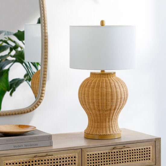 Ziran Beige Rattan Lamp