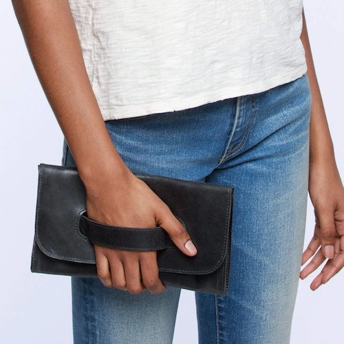 Mare Handle Clutch, Black