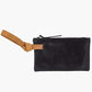 Rachel Wristlet in Black + Cognac