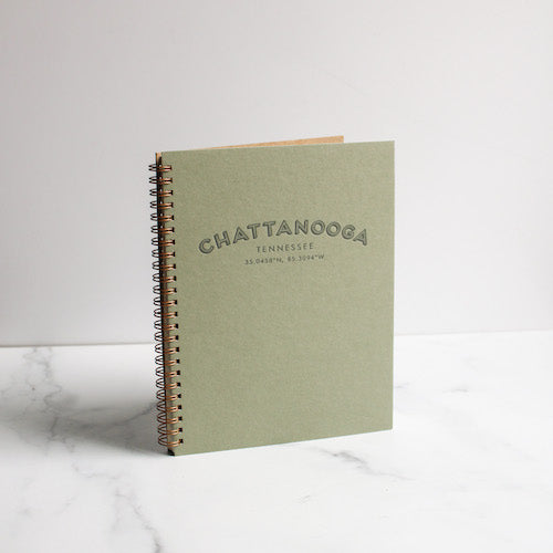 Sage Green Chattanooga Coordinates Lined Notebook