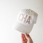 White CHA Hat