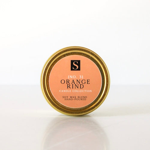 Orange Rind Gold Tin Candle