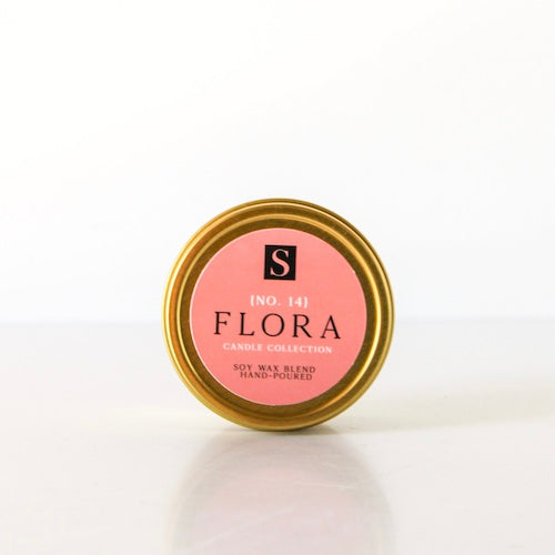 Flora Gold Tin Candle