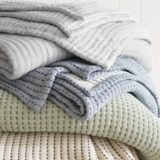 Pick Stitch Evergreen Matelasse Coverlet