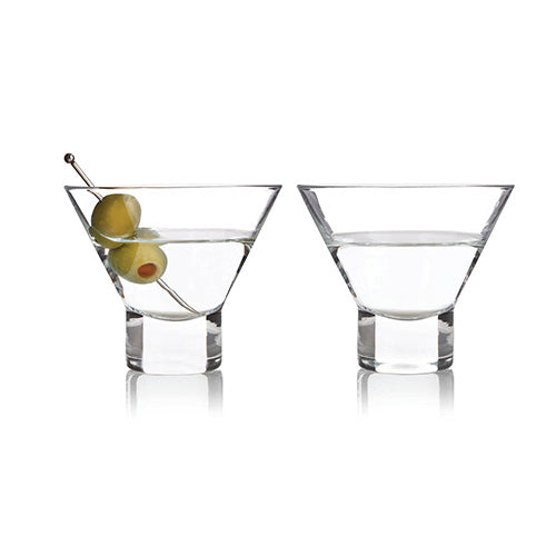 Stemless Martini Glasses