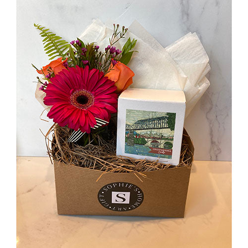 Flower Gift Box + Signature Chattanooga Candle