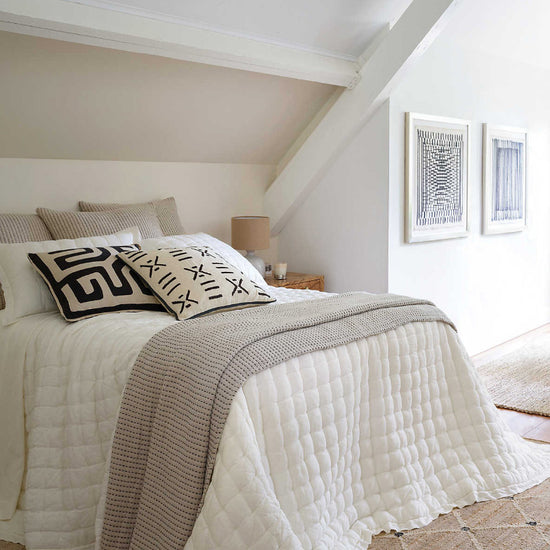 Pick Stitch Natural Matelasse Coverlet