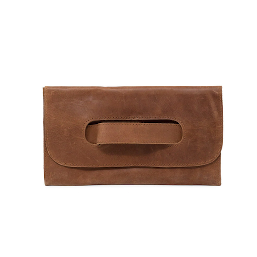 Mare Handle Clutch in Whiskey