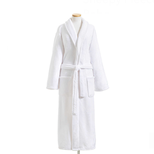 White Sheepy Fleece Robe