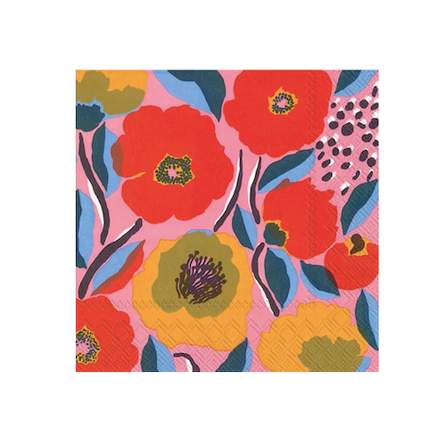 Marimekko Rosarium Rose Cocktail Napkins