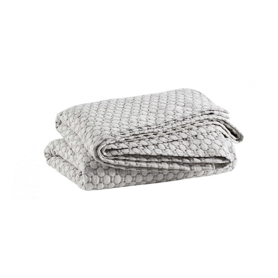 Lodi Silver Matelasse Coverlet